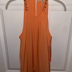 Orange Michael Kors Halter Top